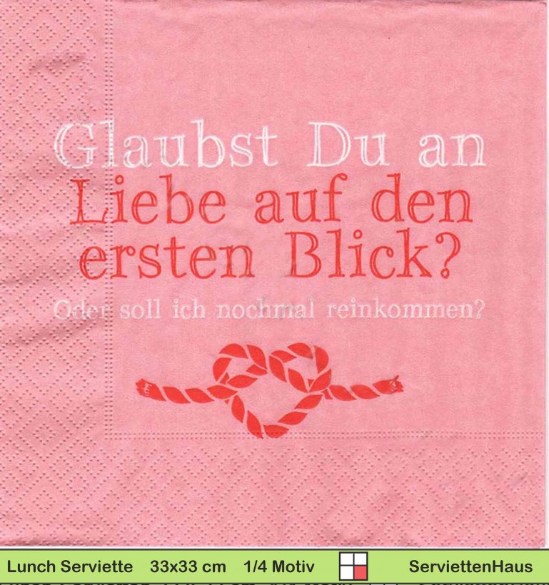 Liebe auf den ersten Blick - 1 Lunch Serviette